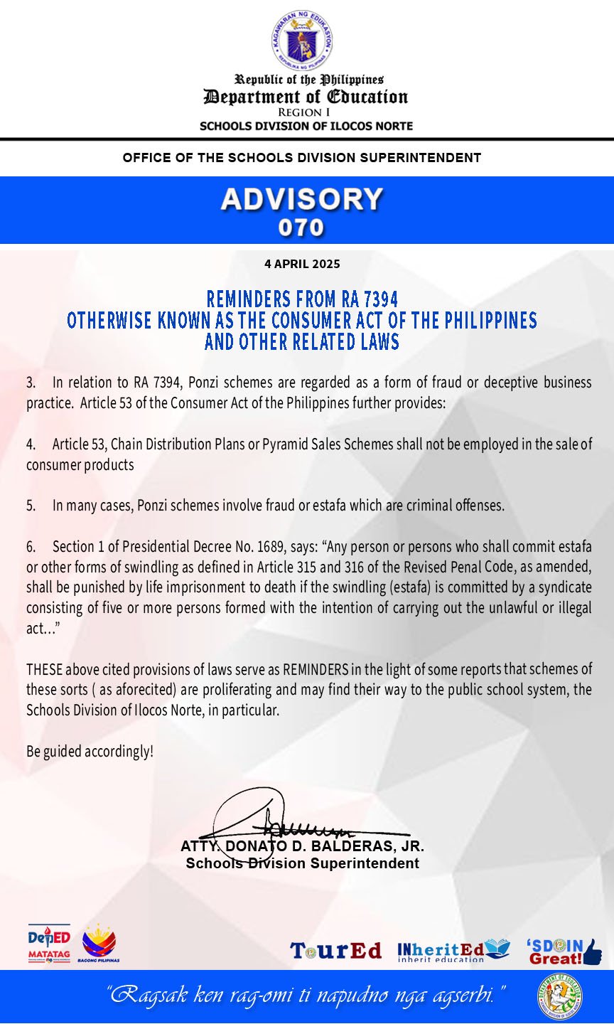 2025 Advisory 070 Reminders from RA7394 Part 2