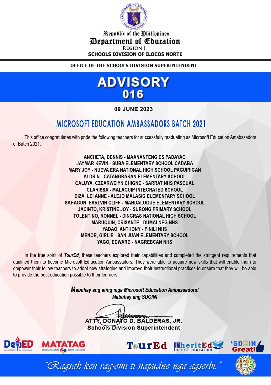 2023 Advisory 016